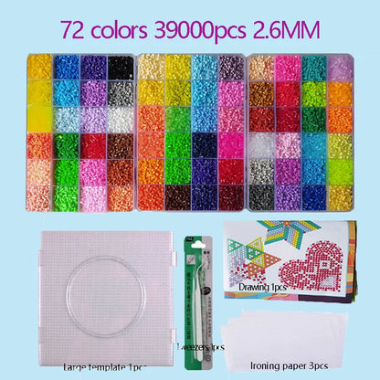 2.6mm Perler Hama Beads Set 3D Puzzle Iron Beads Toy