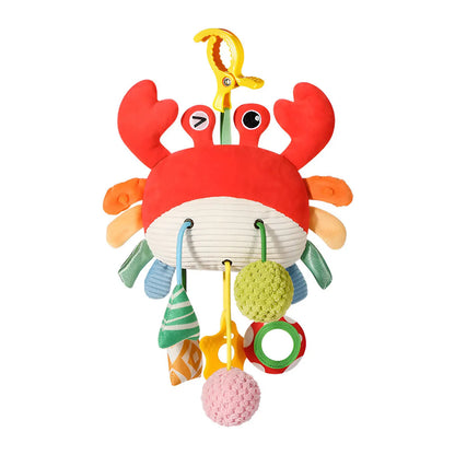 Baby Soothing Toy Crab Pull-String Stroller Charm