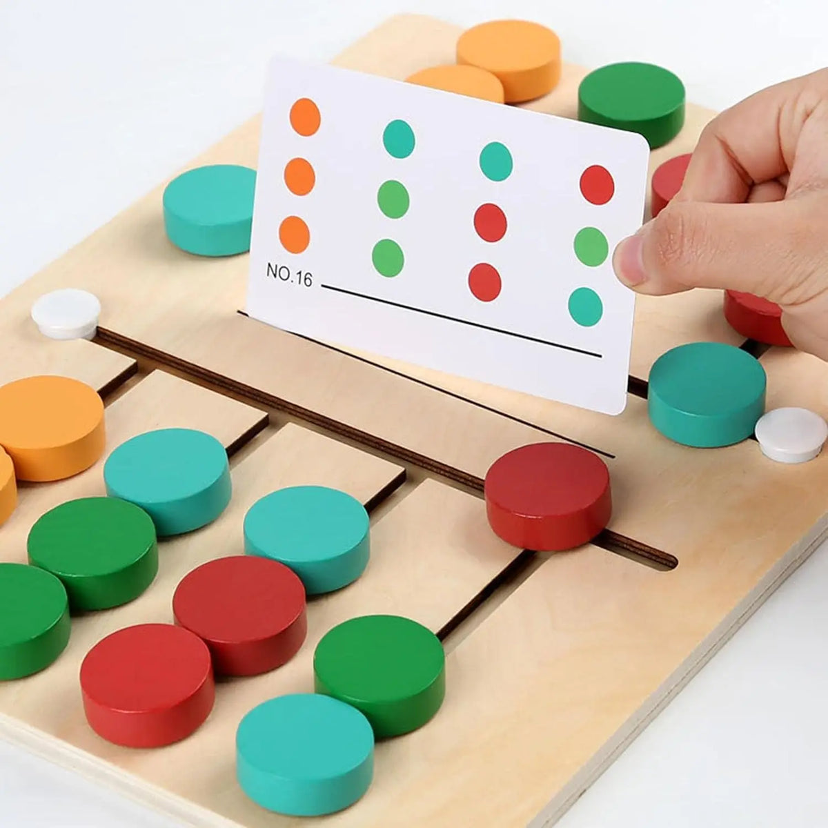 Colorful Slide Puzzle Board Game Color Matching Slide Sensory Educational Toy