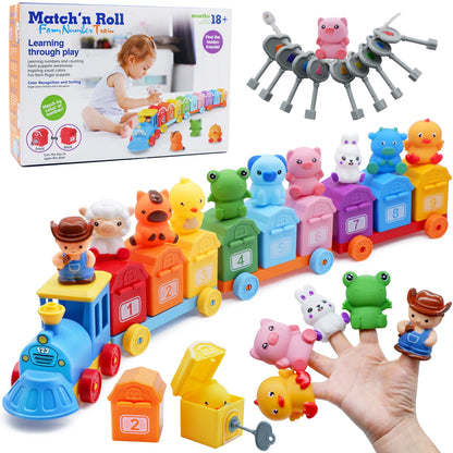 Montessori Train Toy Set Toddler Early Educational Learning Toys