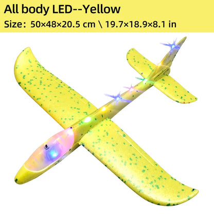 33/50CM Big Foam Plane Glider Hand Throw Airplane Light Inertial Bubble Planes
