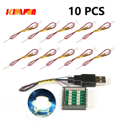 10PCS 0.8mm Pin RGB LED For LEGO Building Blocks