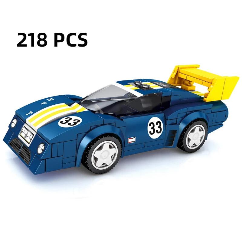 City Speed Racing MOC Car Sports Building Blocks Bricks Classic