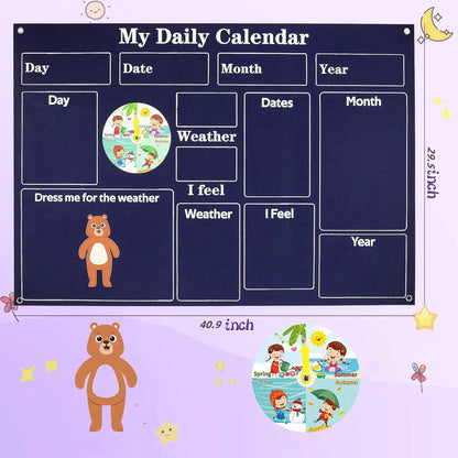 My Daily Calendar,Farm,Transportation Felt Story Board