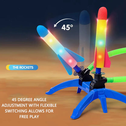 Kids Rocket Launcher Step Pump Power Air Pressed Stomp