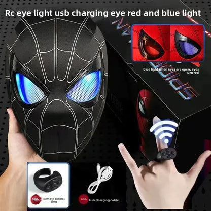 In Stock Miles Spider-Man 1:1 Scale Electronic Mask With Moving Glowing Eyes