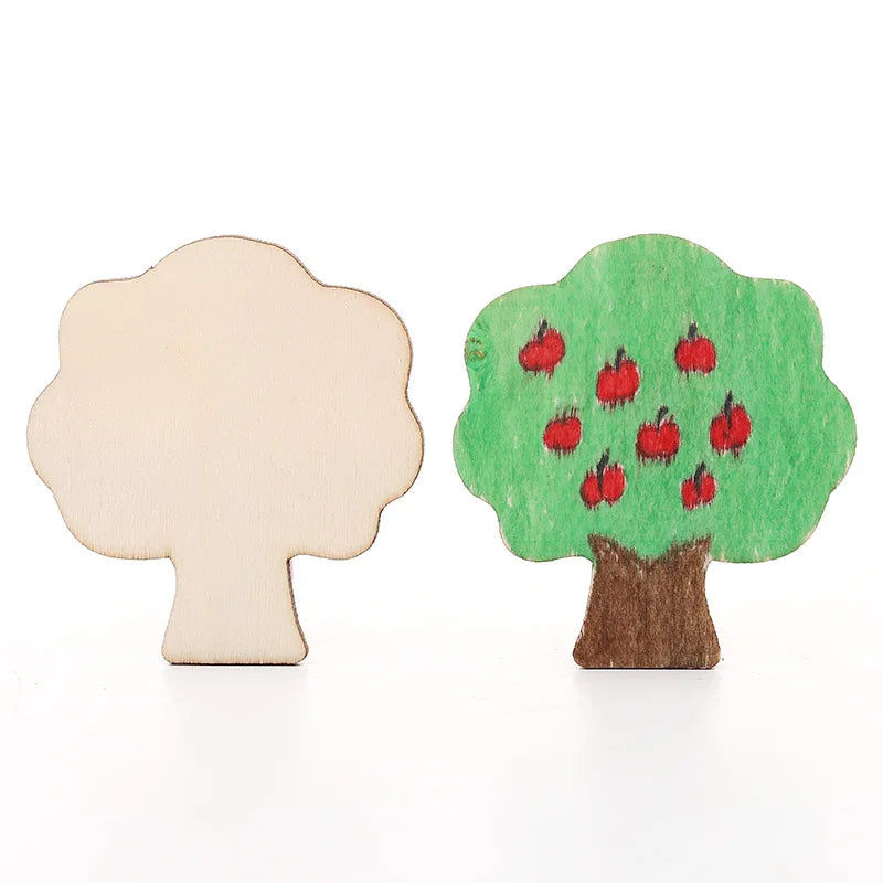 20pcs Montessori Kids Drawing Toys Wooden DIY Painting Stencils Set