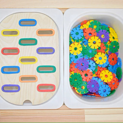 Children's Sensory Tray Table Game Wooden Tile