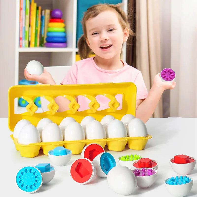 Montessori Games Baby Toy Smart Egg Shape Match Puzzle For Kids