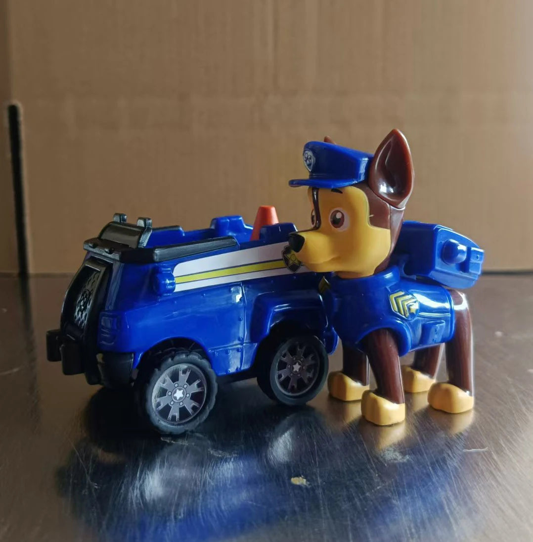 Genuine Paw Patrol Ryder Chase Skye Marshall Rubble Vehicle Pull Back Cars
