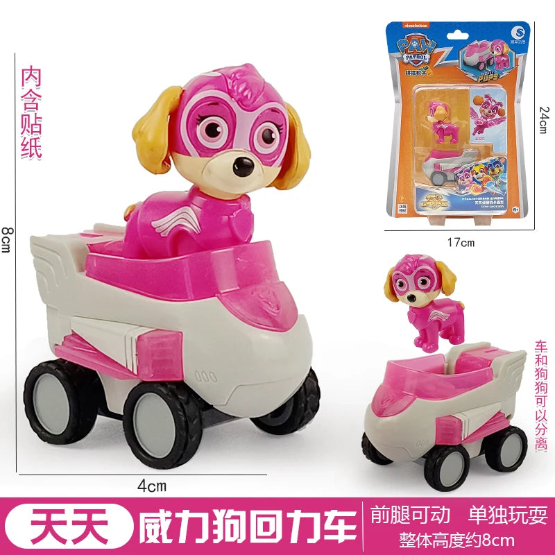 Genuine Paw Patrol Ryder Chase Skye Marshall Rubble Vehicle Pull Back Cars