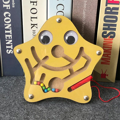 Children Magnetic Maze Toy Kids Wooden Puzzle Game Toy Kids Early Educational