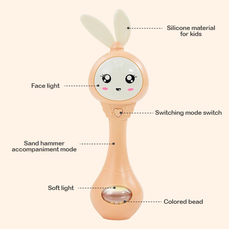 Baby Music Teether Rattle Toy for Child 0-12 Education Mobile Cot Kids
