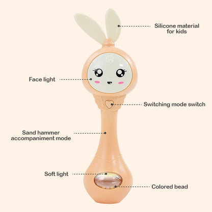 Baby Music Teether Rattle Toy for Child 0-12 Education Mobile Cot Kids