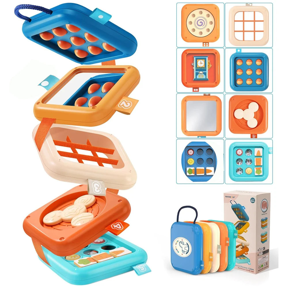 Montessori Toys Busy Board Baby Activity Cube Sensory Toys