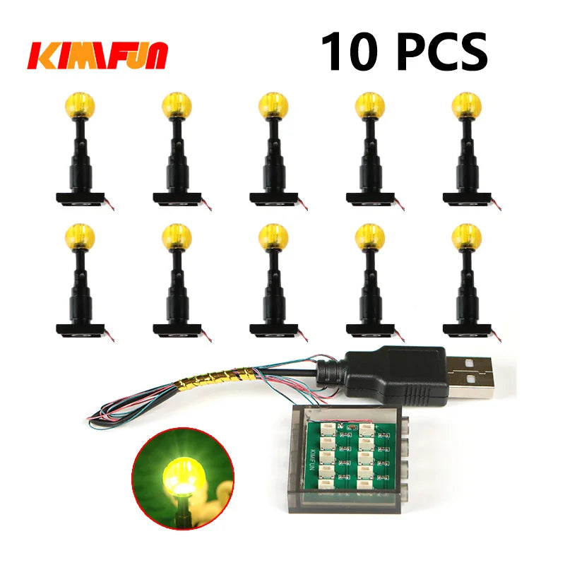 10PCS 0.8mm Pin RGB LED For LEGO Building Blocks