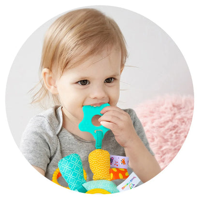 Baby Car Seat Toys Baby Hanging Toys Stroller Crib Gym or CarSeat with Teether