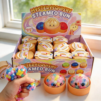 New Colorful Glitter Bead Filled Dumpling Squishy, Blind Box