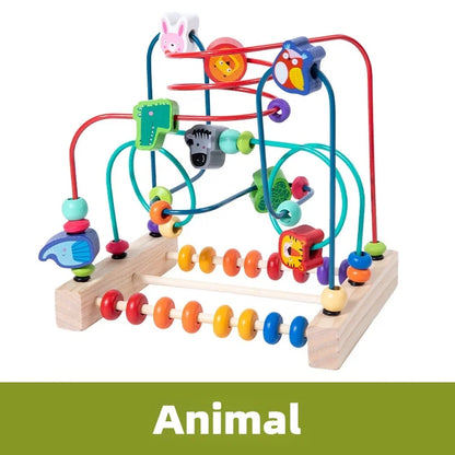 Wooden Roller Coaster Bead Maze Abacus Math Toys Toddler Early Educational Toys