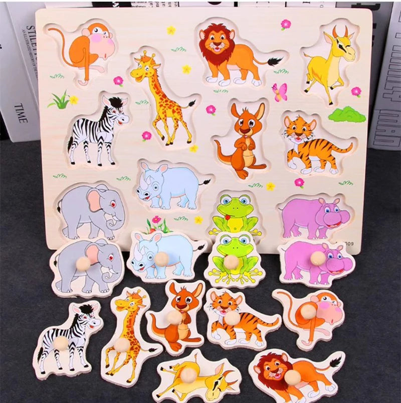 Wooden Puzzles Children Montessori Toys