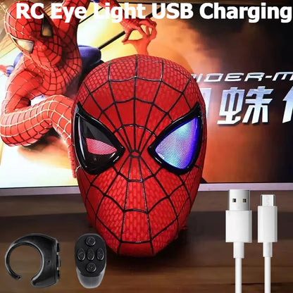 In Stock Miles Spider-Man 1:1 Scale Electronic Mask With Moving Glowing Eyes