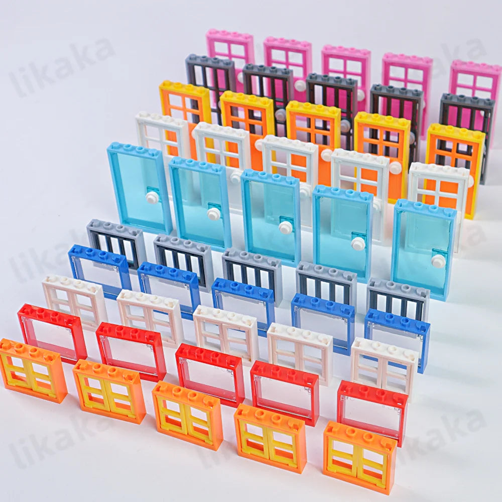 MOC City Friends House Door Window Set Building Blocks Toys