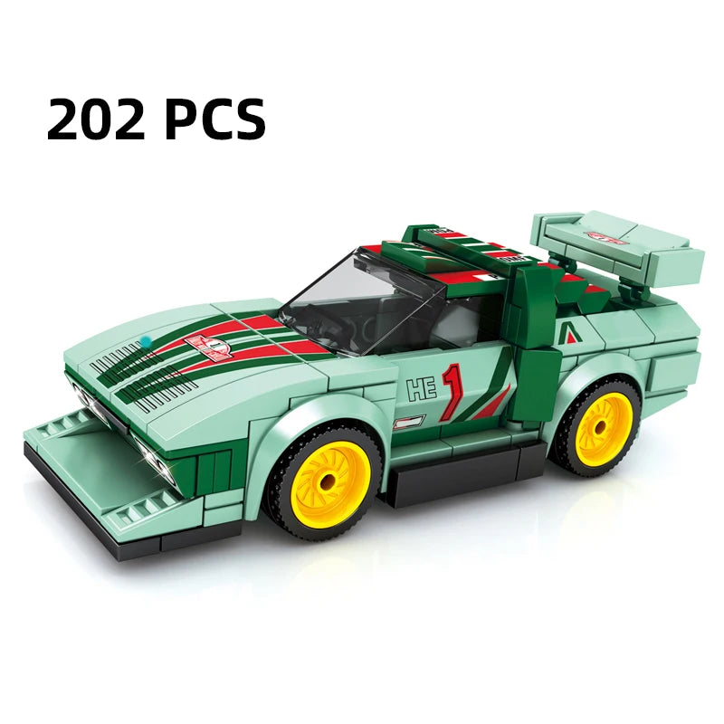 City Speed Racing MOC Car Sports Building Blocks Bricks Classic