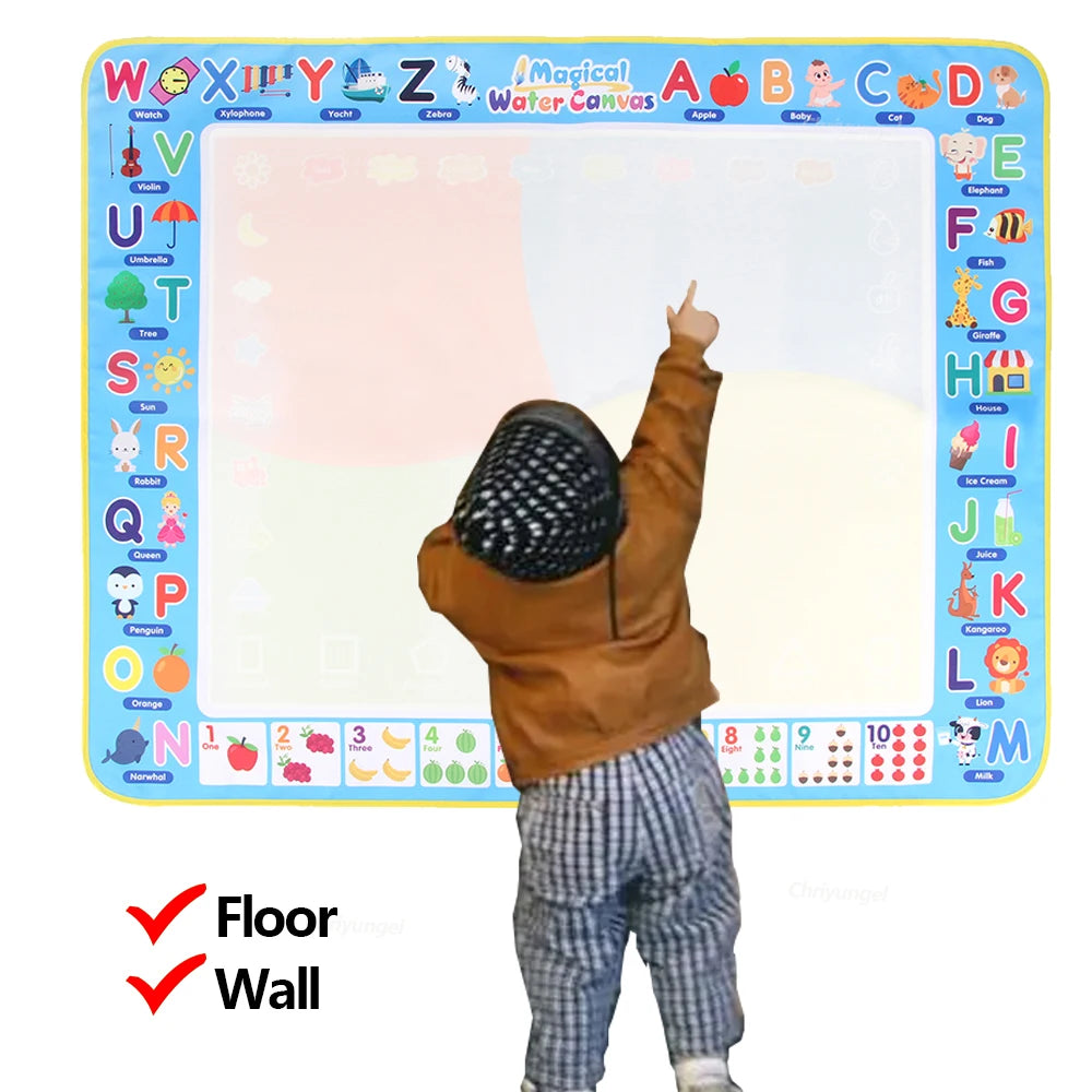 100x80CM Magic Water Drawing Mat with Reusable Magic Pens,