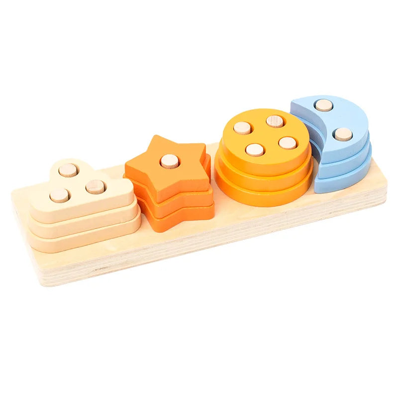 Montessori Toy Wooden Building Blocks Early Learning Educational Toys