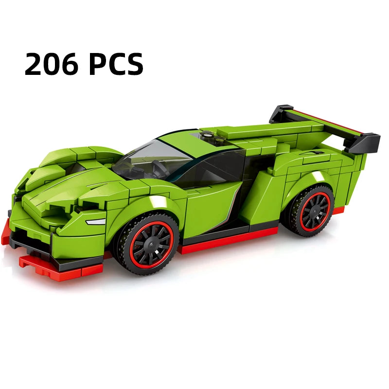 City Speed Racing MOC Car Sports Building Blocks Bricks Classic
