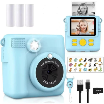 1080P HD Video Camera Portable Instant Print Camera for Kids