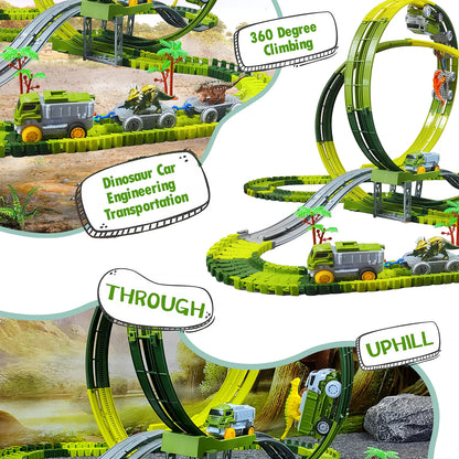 Children Electric Track Toy Car Dinosaur Car Kids