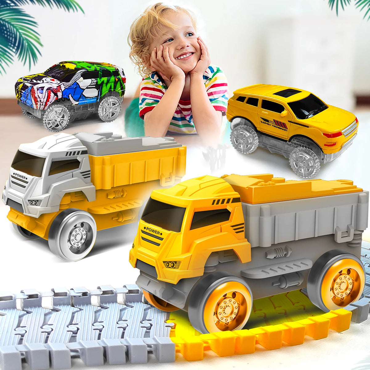 Children Magic Climbing Track Toy Engineering Car Kids Educational Toys