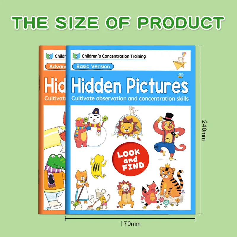 Find Hidden Pictures Matching Game Montessori Kids Visual Tracking Concentration Trainting
