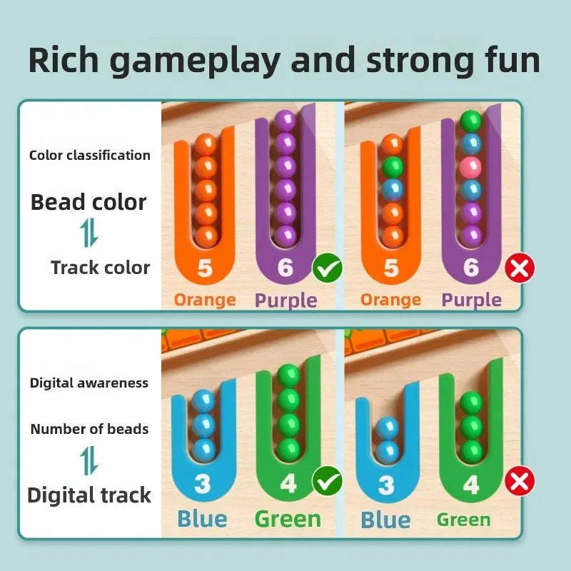 Magnetic Color and Number Maze Learning Education Toys