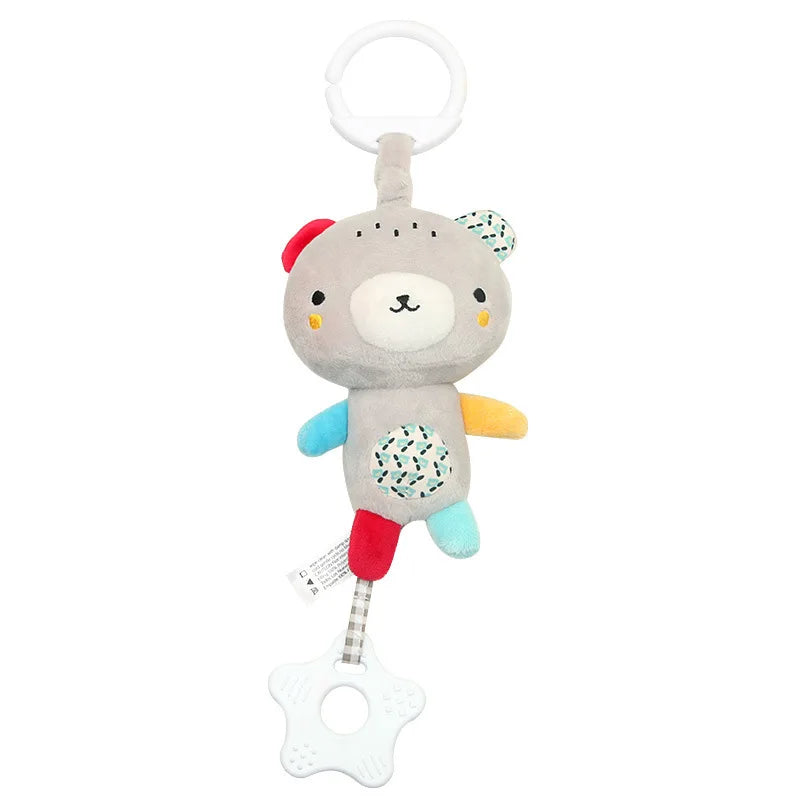 Baby Rattles with Teethers Soft Plush Stroller Car Seat Crib Baby Hanging Toys