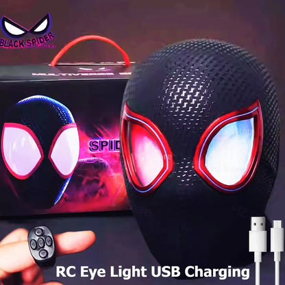 In Stock Miles Spider-Man 1:1 Scale Electronic Mask With Moving Glowing Eyes