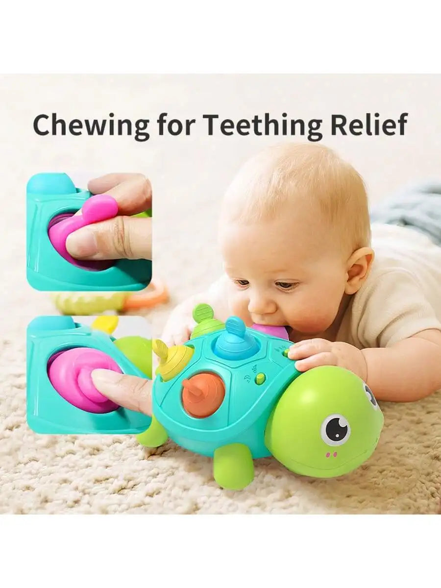Baby Crawling Toy with Sound and Light Turtle, Baby Learning
