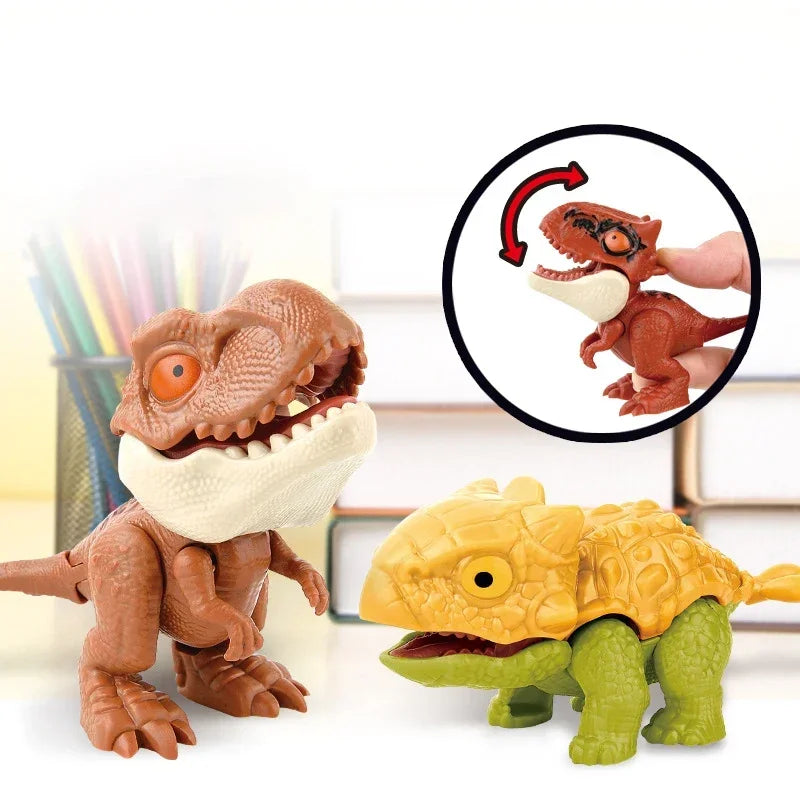 20-5PCs Funny Finger Biting Dinosaur Tyrannosaurus Model Toys for Kids