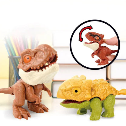 20-5PCs Funny Finger Biting Dinosaur Tyrannosaurus Model Toys for Kids