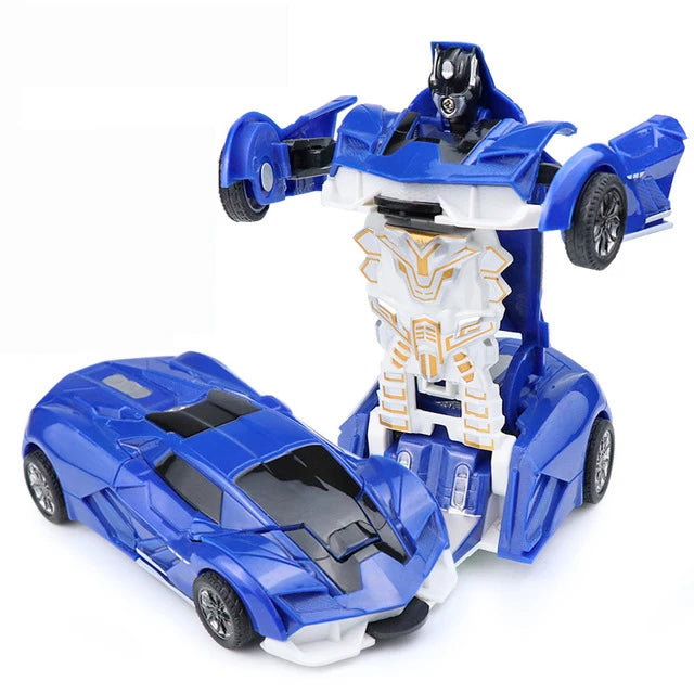 Mini 2 In 1 Car Toys One-key transformable Car Toys Automatic  Robot