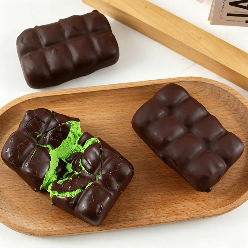 Crispy Clay Filled Chocolate Squishy Fidget Squeeze Toy Crunch Texture