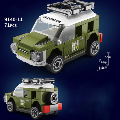 City Speed Racing MOC Car Sports Building Blocks Bricks Classic