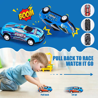 20-50Pcs/set Mini Car Set Inertia Pull Back Cars