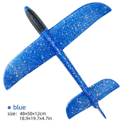 33/50CM Big Foam Plane Glider Hand Throw Airplane Light Inertial Bubble Planes