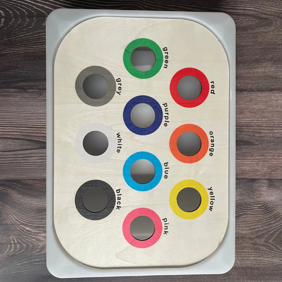 Children's Sensory Tray Table Color Hairball Game Wooden Tile Montessori