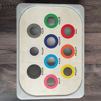 Children's Sensory Tray Table Color Hairball Game Wooden Tile Montessori