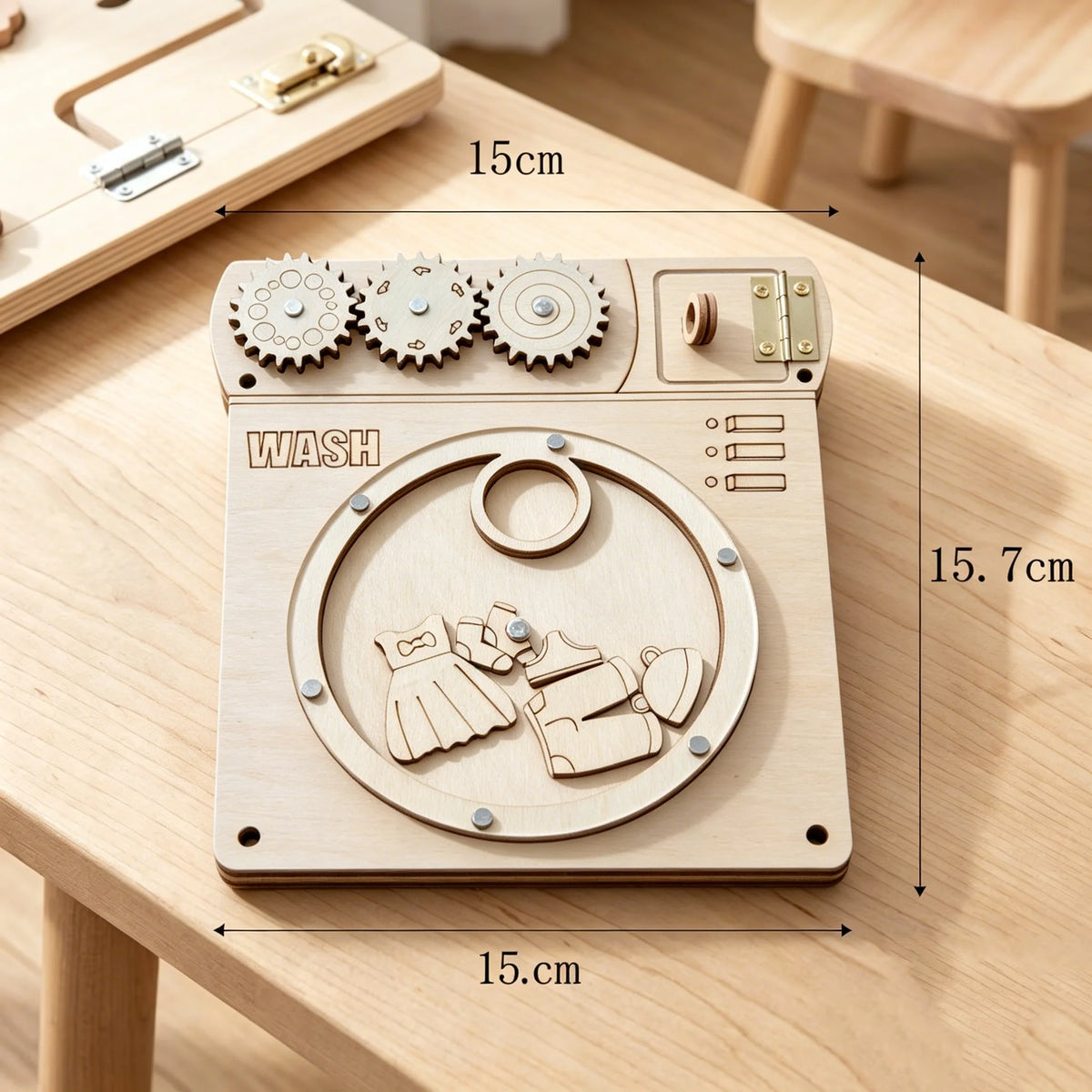 DIY Montessori Busy Board Accessories, Wooden Sensory Educational Toy