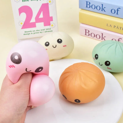 Simulated Colorful Dumpling Squishy Toys Slow Rising Stress