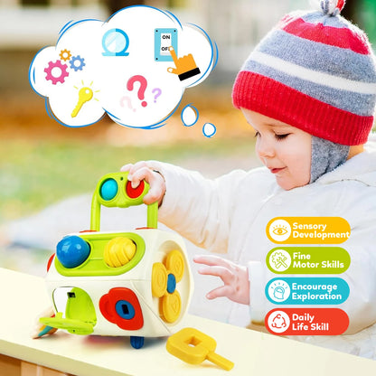 Cube Toys for Toddler Sensory Activities Busy Board Early Educational Learning